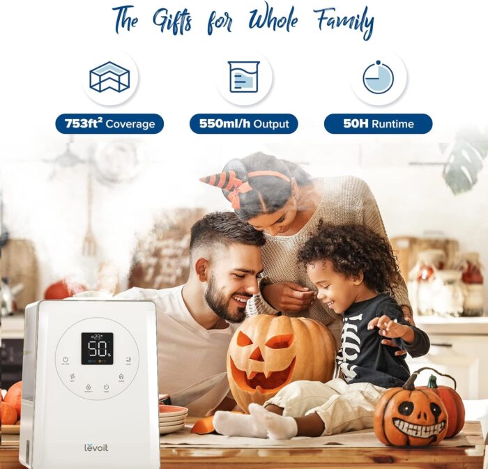 LEVOIT LV600S Smart Warm and Cool Mist Humidifiers for Home Bedroom Large Room, (6L) 753ft² Coverage, Quickly & Evenly Humidify Whole House, Easy Top Fill, App & Voice Control - Quiet Sleep Mode - Image 9