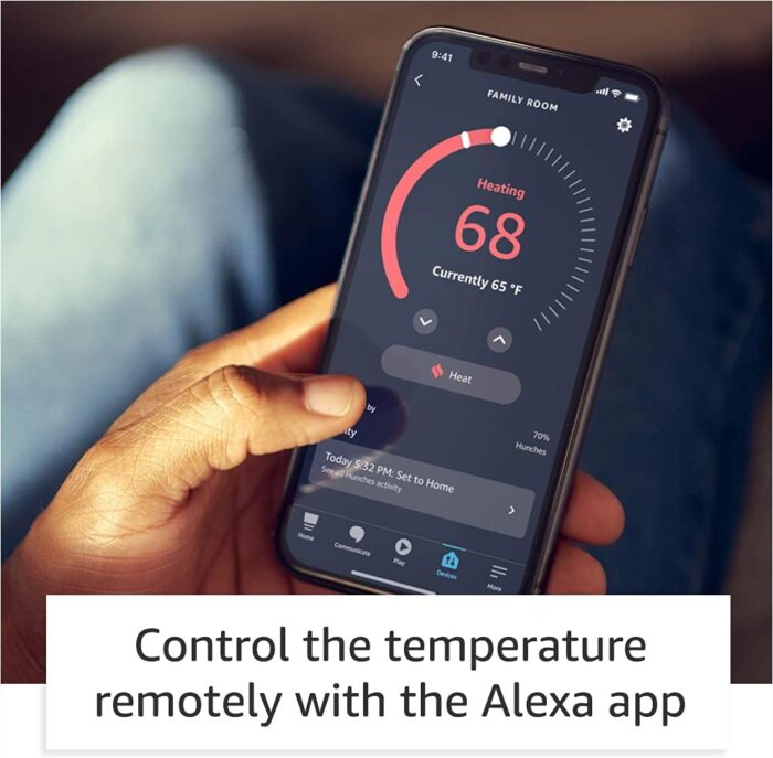 Like-New Amazon Smart Thermostat – ENERGY STAR certified, DIY install, Works with Alexa – C-wire required - Image 5