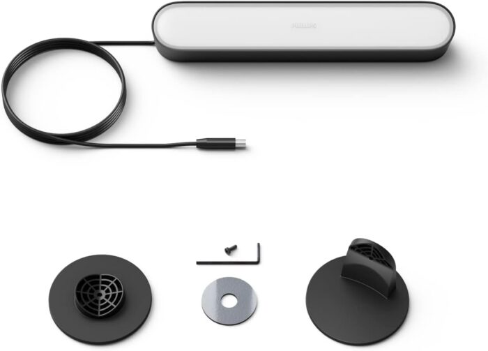Philips Hue Play Light Bar, Extension – White & Color Ambiance LED Color Changing Light Control w/App or Voice Assistant - Requires Hue Bridge & Hue Play Light Bar Base Kit, Black, No Power Supply - Image 5