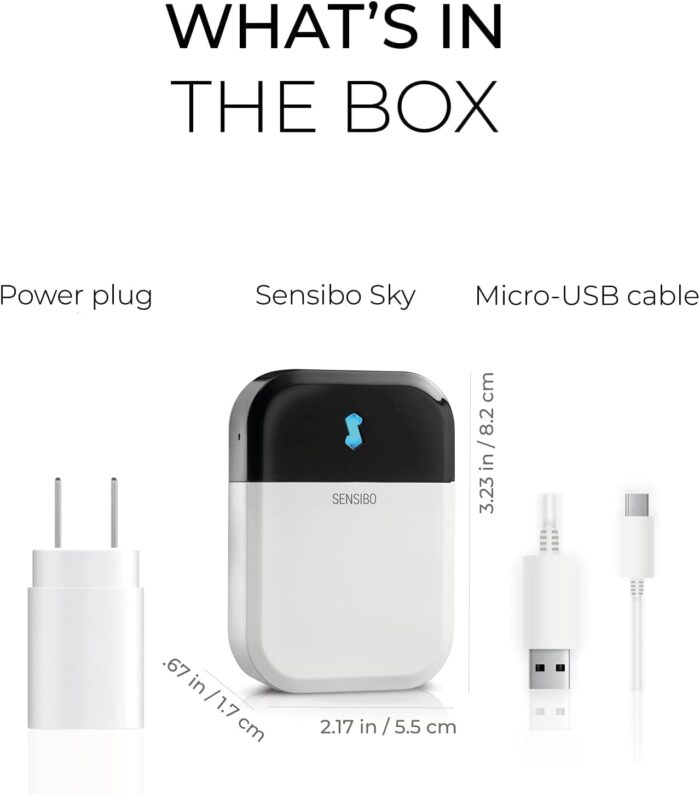 Sensibo Sky, Smart Wireless Air Conditioner Controller. Quick & Easy DIY Installation. Maintains Comfort with Energy Efficient. Automatic Wifi Thermostat Control App. Google, Alexa and Siri Compatible - Image 5