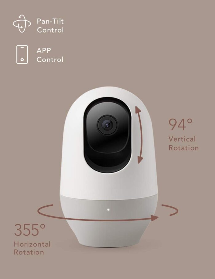 nooie Baby Monitor, WiFi Pet Camera Indoor, 360-degree IP Camera, 1080P Home Security Camera, Motion Tracking, Super IR Night Vision, Works with Alexa, Two-Way Audio, Motion & Sound Detection - Image 3