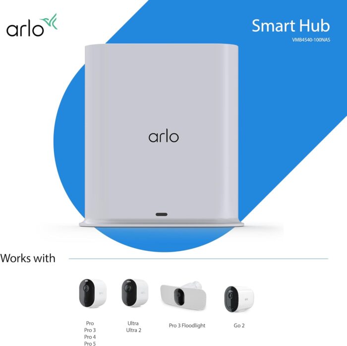 Arlo Pro SmartHub - Arlo Certified Accessory - Connects Arlo Cameras to Wi-Fi, Works with Arlo Ultra 2, Ultra, Pro 5S 2K, Pro 4, Floodlight, Essential (Gen 1) & Video Doorbell Cameras - VMB4540 - Image 5