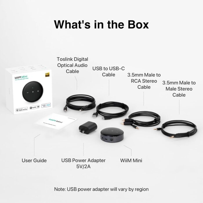 WiiM Mini AirPlay 2 Wireless Audio Streamer, Multiroom Stereo, Preamplifier, Works with Alexa and Siri Voice Assistants, Stream Hi-Res Audio from Spotify, Amazon Music and More - Image 9
