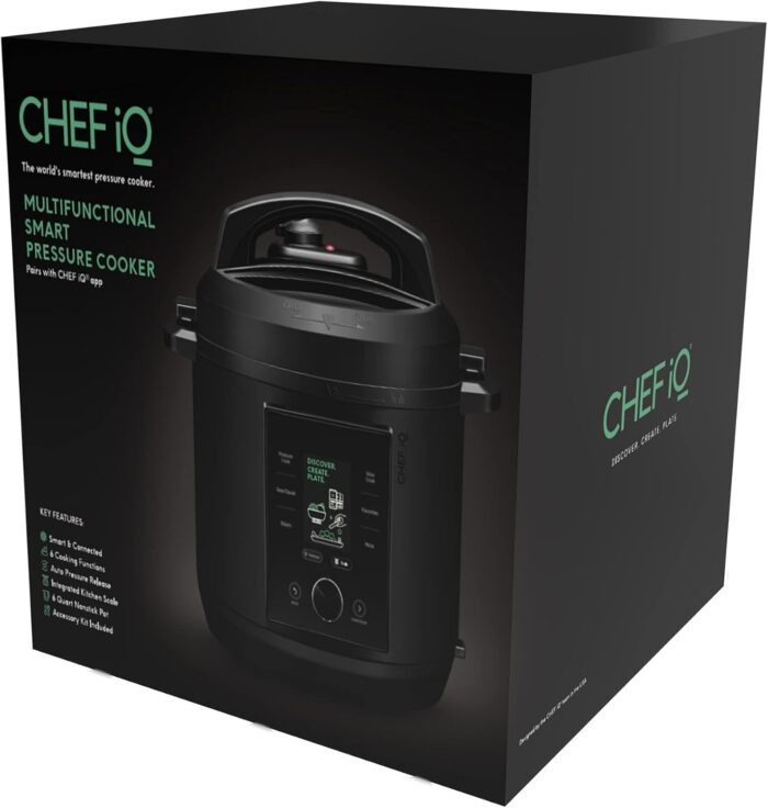 CHEF iQ Smart Pressure Cooker 10 Cooking Functions & 18 Features, Built-in Scale, 1000+ Presets & Times & Temps w/App for 600+ Foolproof Guided Recipes, Rice & Slow Electric MultiCooker, 6 Qt - Image 9