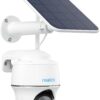 REOLINK Security Camera Wireless Outdoor, Pan Tilt Solar Powered, 5MP 2K+ Color Night Vision, 2.4/5GHz WiFi, Works with Smart Home for Surveillance, Home Hub Compatible, Argus PT + Solar Panel