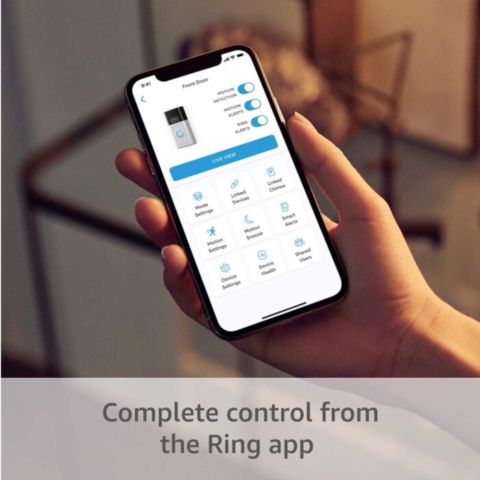 Like-New Ring Video Doorbell – 1080p HD video, improved motion detection, easy installation – Satin Nickel - Image 5