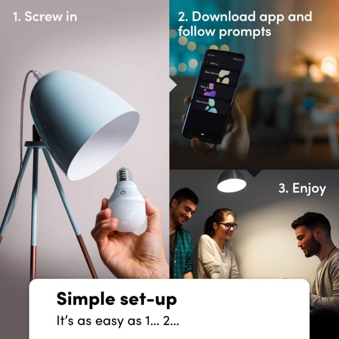 LIFX Color A19 800 lumens, Billions of Colors and Whites, Wi-Fi Smart LED Light Bulb, No Bridge Required, Works with Alexa, Hey Google, HomeKit and Siri (2-Pack) - Image 4