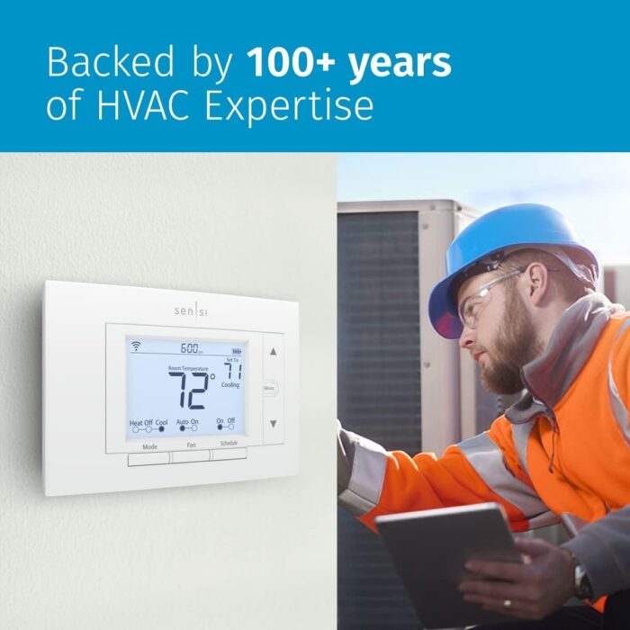 Sensi Smart Thermostat, 100 Years Of Expertise, Wi-Fi, Data Privacy, Programmable, Easy DIY Install, Works With Alexa, Energy Star Certified, Mobile App, ST55 - Image 6