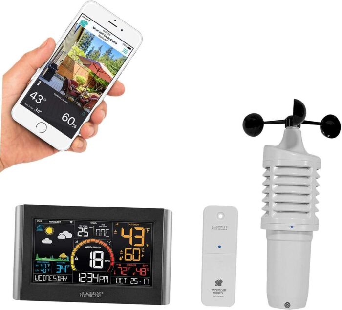 La Crosse Technology Wireless Weather Station with WiFi Connectivity, Dynamic Forecast, Wind Speed and Alerts, Temperature/Humidity - NWS Forecast, Long Range Transmission (400 Feet) - Image 3