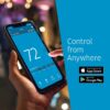 Emerson Sensi Touch Wi-Fi Smart Thermostat with Touchscreen Color Display, Works with Alexa, Energy Star Certified, C-wire Required, ST75 Black 5.625" x 3.4" x 1.17" - Image 5