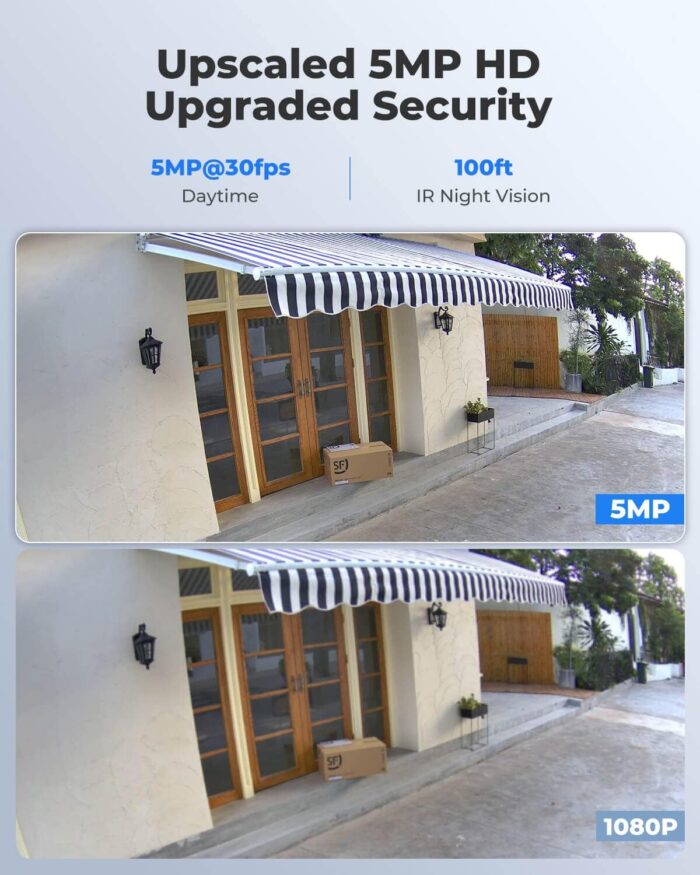 REOLINK 5MP Security Bullet PoE IP Camera,Surveillance Outdoor Indoor,Human/Vehicle/Pet Detection,Time-Lapse,100ft IR Night Vision,Work with Smart Home,Support 256GB SD Card,RLC-510A - Image 3