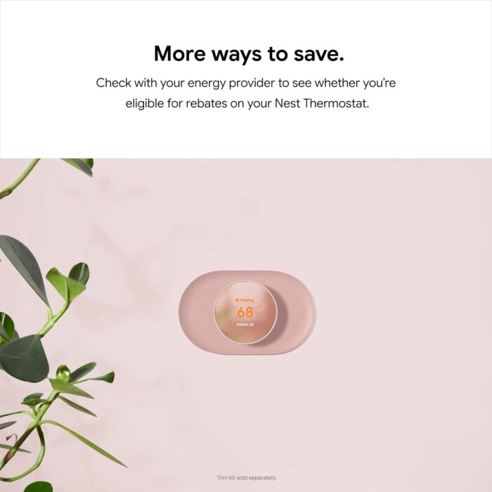 Google Nest Thermostat - Smart Thermostat for Home - Programmable Wifi Thermostat - Snow - Image 9