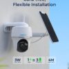 REOLINK Security Camera Wireless Outdoor, Pan Tilt Solar Powered, 5MP 2K+ Color Night Vision, 2.4/5GHz WiFi, Works with Smart Home for Surveillance, Home Hub Compatible, Argus PT + Solar Panel - Image 3