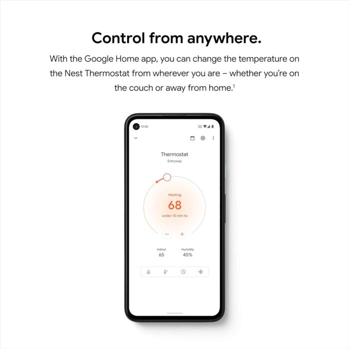Google Nest Thermostat - Smart Thermostat for Home - Programmable Wifi Thermostat - Snow - Image 5