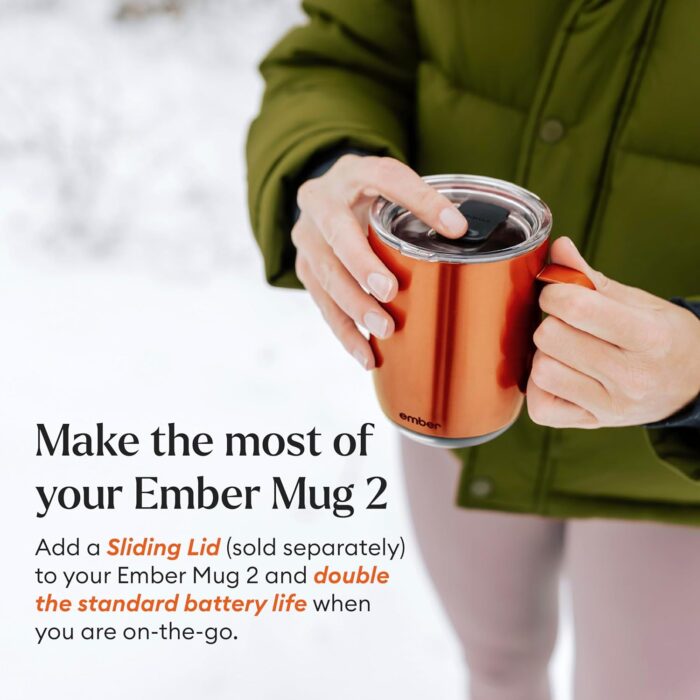 Ember Temperature Control Smart Mug 2, 14 Oz, App-Controlled Heated Coffee Mug with 80 Min Battery Life and Improved Design, Copper - Image 4