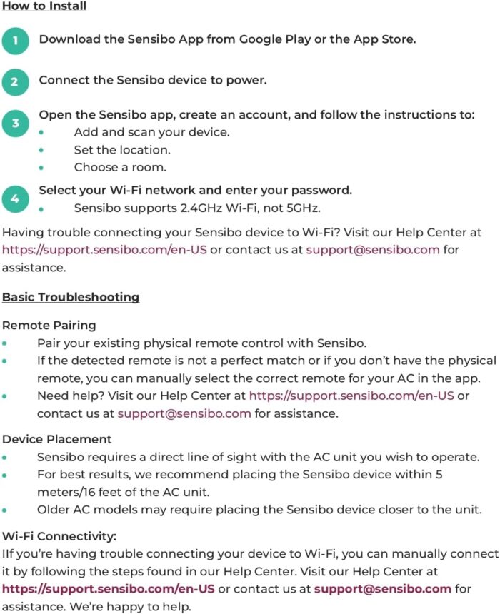 Sensibo Sky, Smart Wireless Air Conditioner Controller. Quick & Easy DIY Installation. Maintains Comfort with Energy Efficient. Automatic Wifi Thermostat Control App. Google, Alexa and Siri Compatible - Image 6