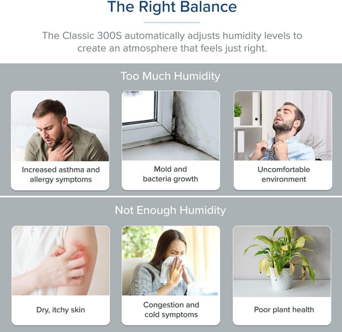 LEVOIT Classic300S Ultrasonic Smart Top Fill Humidifier, Extra Large 6L Tank for Whole Family, APP & Voice Control, Essential Oil Diffuser, Humidity Setting with Sensor, Quiet Sleep Mode, Night Light - Image 8
