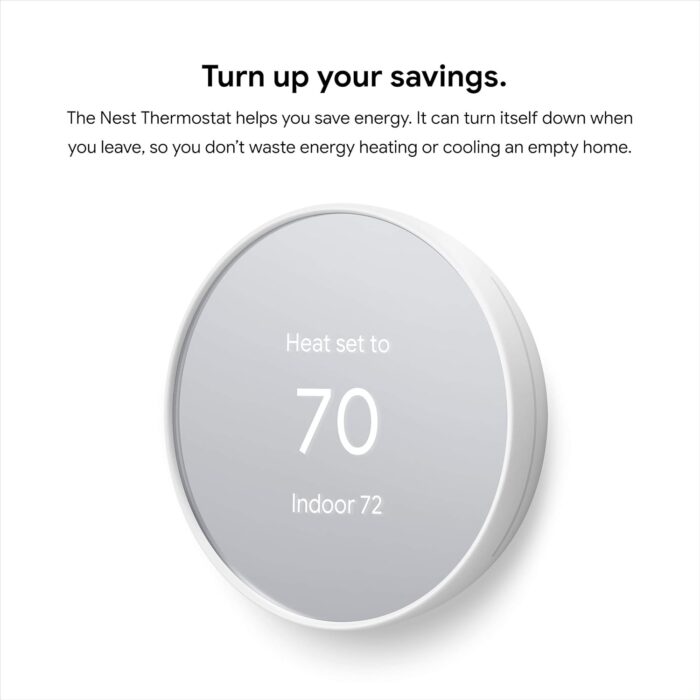 Google Nest Thermostat - Smart Thermostat for Home - Programmable Wifi Thermostat - Snow - Image 2