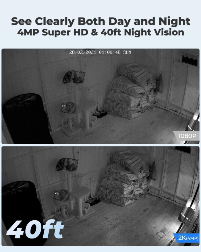 REOLINK E1 Pro Indoor Security Camera, 4MP Plug-in Pet Camera Support 2.4/5 GHz WiFi, 360 Degree Baby/Dog Monitor with Auto Tracking, Person/Pet Detection, Night Vision, 2 Way Audio, Local Storage - Image 2