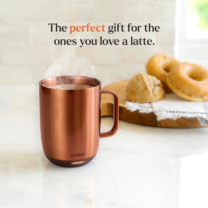 Ember Temperature Control Smart Mug 2, 14 Oz, App-Controlled Heated Coffee Mug with 80 Min Battery Life and Improved Design, Copper - Image 8