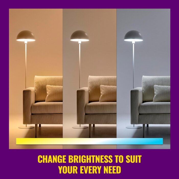 WiZ Connected 60W A19 LED Smart Light Bulbs - Connects to Your Wi-Fi - E26 Smart Bulb - Control with Voice or App + Activate with Motion - Matter Compatible - 1 Pack - Image 3