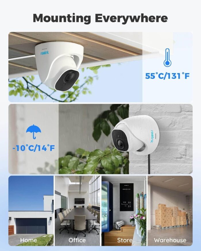REOLINK Smart 5MP 8CH Home Security Camera System, 4pcs Wired PoE IP Cameras Outdoor with Person/Pet/Vehicle Detection, 4K 8CH NVR with 2TB HDD for 24-7 Recording, RLK8-520D4-5MP - Image 7