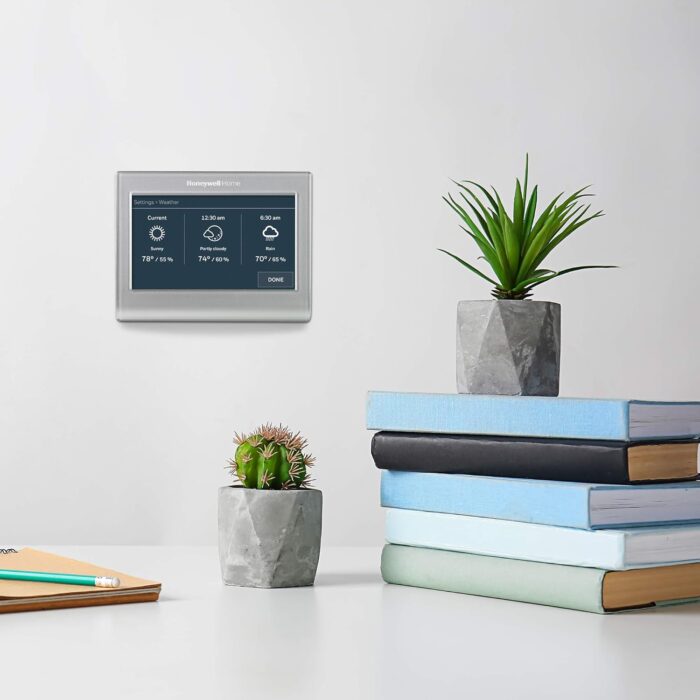 Honeywell Home RTH9585WF1004 Wi-Fi Smart Color Thermostat, 7 Day Programmable, Touch Screen, Energy Star, Alexa Ready, Gray - Image 2