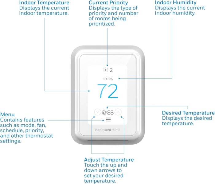 Honeywell Home T9 WIFI Smart Thermostat, Smart Room Sensor Ready, Touchscreen Display, Alexa and Google Assist - Image 15