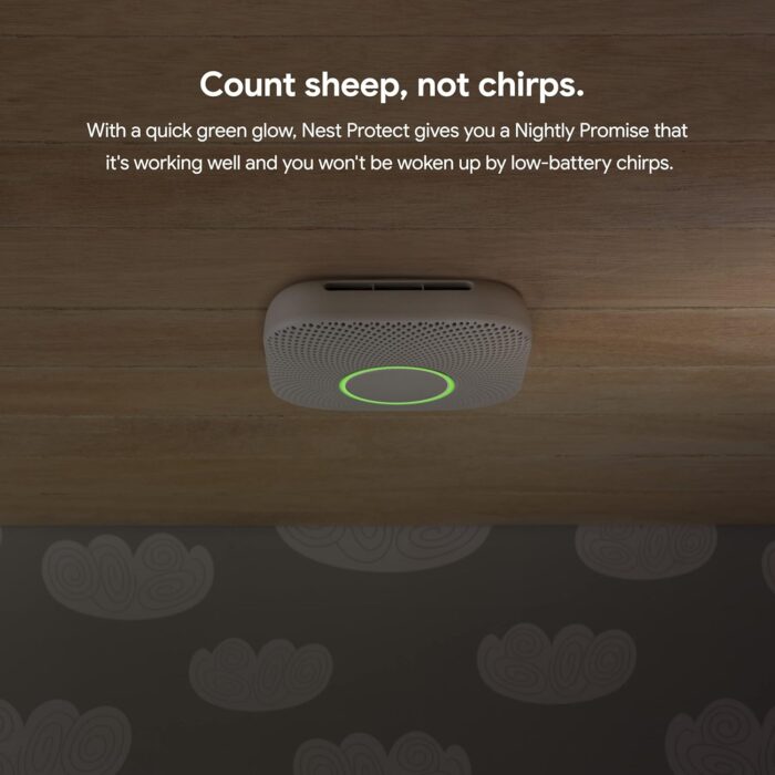 Google Nest Protect - Smoke Alarm - Smoke Detector and Carbon Monoxide Detector - Battery Operated , White - S3000BWES - Image 11