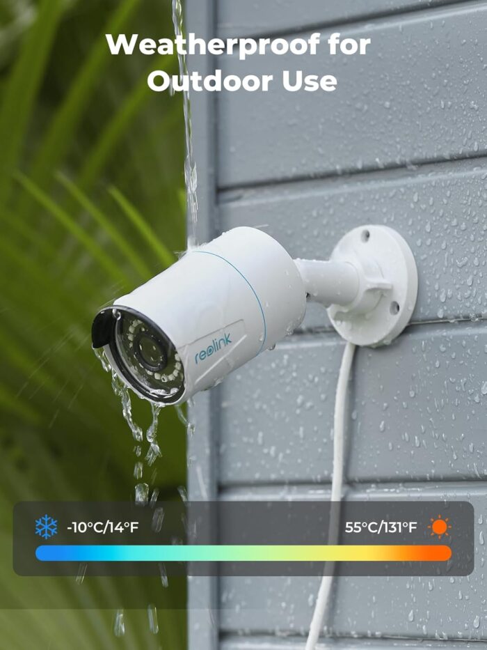 REOLINK 5MP Security Bullet PoE IP Camera,Surveillance Outdoor Indoor,Human/Vehicle/Pet Detection,Time-Lapse,100ft IR Night Vision,Work with Smart Home,Support 256GB SD Card,RLC-510A - Image 6