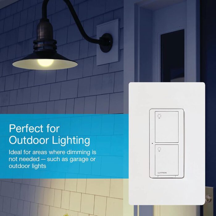 Lutron Caseta Smart Lighting Original Switch for Light Bulbs and Fans, Works w/ Alexa, Apple HomeKit, Google Home (Hub Required), 6A Single-Pole/3-Way, Neutral Required, PD-6ANS-WH, White - Image 8