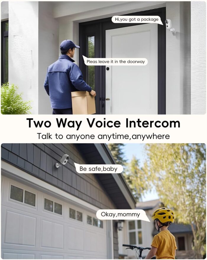 ZUMIMALL Security Cameras Wireless Outdoor with Magnetic Mount, 2K Outdoor Camera Wireless Battery Powered, 2.4G WiFi Cameras for Home Security Indoor,3MP Color Night Vision/Siren/PIR/AI/Cloud/Alexa - Image 6