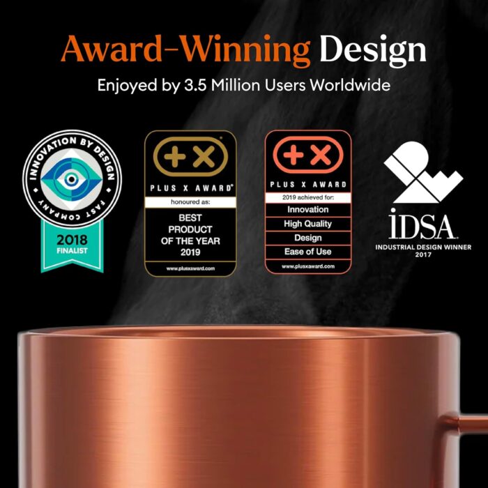 Ember Temperature Control Smart Mug 2, 14 Oz, App-Controlled Heated Coffee Mug with 80 Min Battery Life and Improved Design, Copper - Image 7