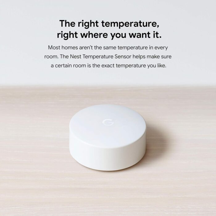 Google Nest Temperature Sensor 3 Count Pack - Nest Thermostat Sensor - Nest Sensor That Works with Nest Learning Thermostat and Nest Thermostat E - Smart Home - Image 3