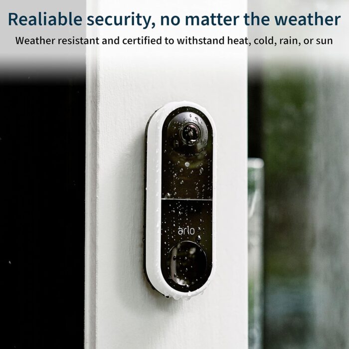 Arlo Essential Wired Video Doorbell - HD Video, 180° View, Night Vision, 2 Way Audio, Black - AVD1001B - Image 2