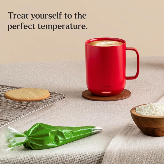 Ember Temperature Control Smart Mug 2, 10 Oz, App-Controlled Heated Coffee Mug with 80 Min Battery Life and Improved Design, Red - Image 8
