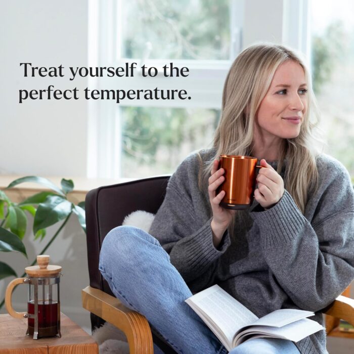 Ember Temperature Control Smart Mug 2, 14 Oz, App-Controlled Heated Coffee Mug with 80 Min Battery Life and Improved Design, Copper - Image 9
