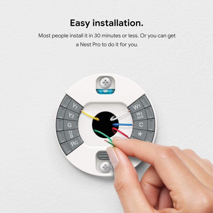 Google Nest Learning Thermostat - 3rd Gen (2015) - Programmable Smart Thermostat for Home - Works with Alexa - White - Image 5