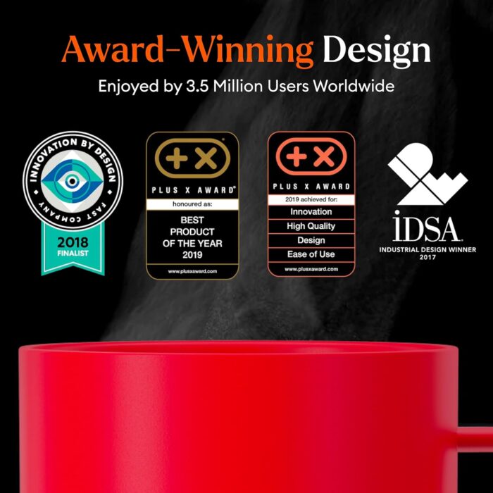 Ember Temperature Control Smart Mug 2, 10 Oz, App-Controlled Heated Coffee Mug with 80 Min Battery Life and Improved Design, Red - Image 7