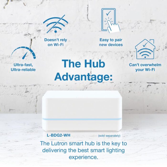 Lutron Caseta Smart Lighting Original Dimmer Switch ELV+ for Light Bulbs, , Works w/ Alexa, Apple Homekit, Google Home (Hub Required), 250W LED Single-Pole/3-Way, Neutral Required, PD-5NE-WH, White - Image 6