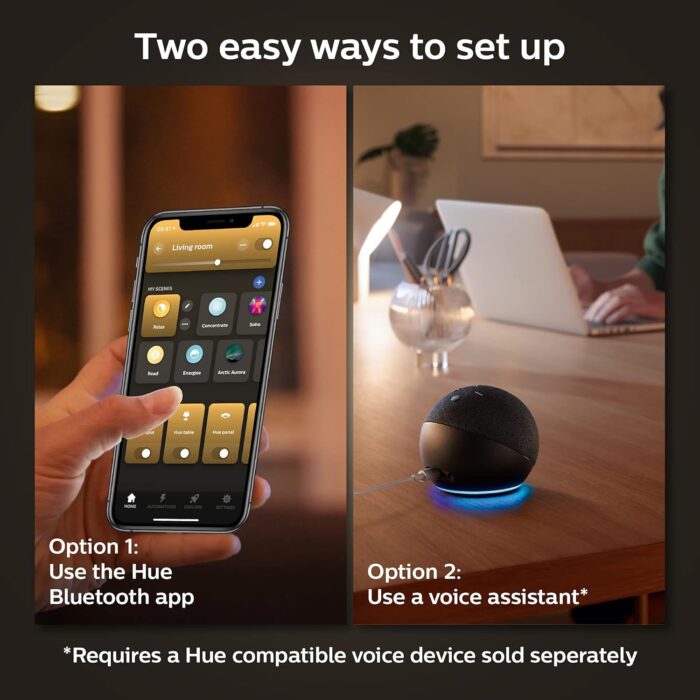 Philips Hue Smart 40W A19 Filament LED Bulb - White Ambiance Warm-to-Cool White Light - 1 Pack - 550LM - E26 - Indoor - Control with Hue App - Works with Alexa, Google Assistant and Apple Homekit - Image 8