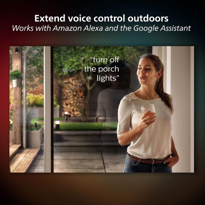 Philips Hue Calla Outdoor Smart Pathway Light - White & Color Ambiance LED Walkway Lights - Low Voltage Lighting - 1 Pack - Requires Bridge and Power Supply - Control with App and Voice - Weatherproof - Image 4