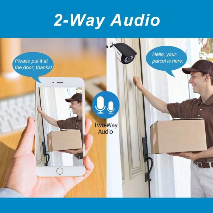 SV3C 5MP WiFi IP Camera Outdoor, Dual Band 2.4GHZ 5GHZ WiFi Security Cameras, Exterior Onvif Cam Support RTSP Browser Viewing, Human Motion Detection, Two-way Audio, IP66 Waterproof, SD Card Recording - Image 4