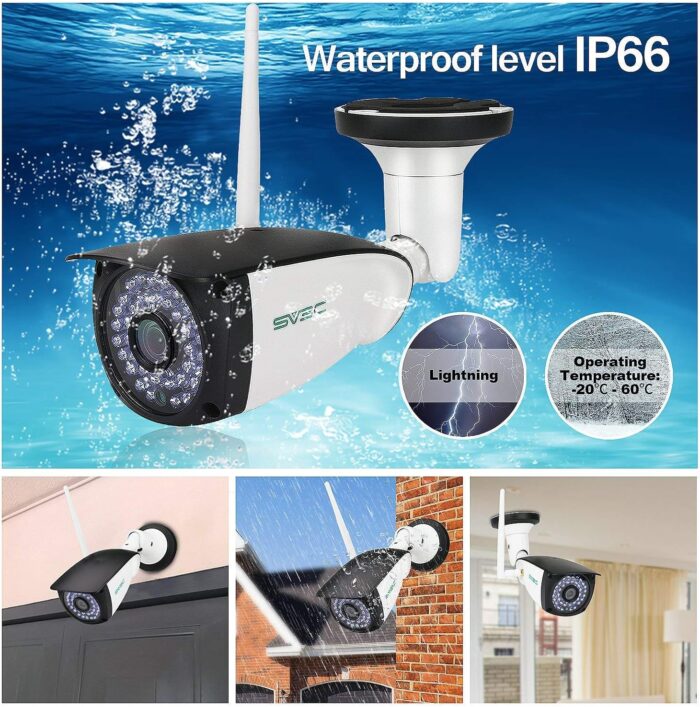 SV3C 5MP WiFi IP Camera Outdoor, Dual Band 2.4GHZ 5GHZ WiFi Security Cameras, Exterior Onvif Cam Support RTSP Browser Viewing, Human Motion Detection, Two-way Audio, IP66 Waterproof, SD Card Recording - Image 6