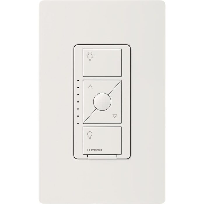 Lutron Caseta Smart Lighting Original Dimmer Switch ELV+ for Light Bulbs, , Works w/ Alexa, Apple Homekit, Google Home (Hub Required), 250W LED Single-Pole/3-Way, Neutral Required, PD-5NE-WH, White - Image 2