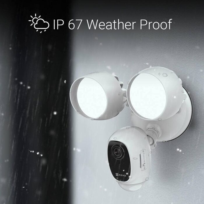 EZVIZ Floodlight Security Camera WiFi 1080P, Motion-Activated Enhanced with PIR&H265, Floodlight&Siren Alarm, Starlight Color Night Vision, Two-Way Audio, Weather Proof (LC1C) - Image 5