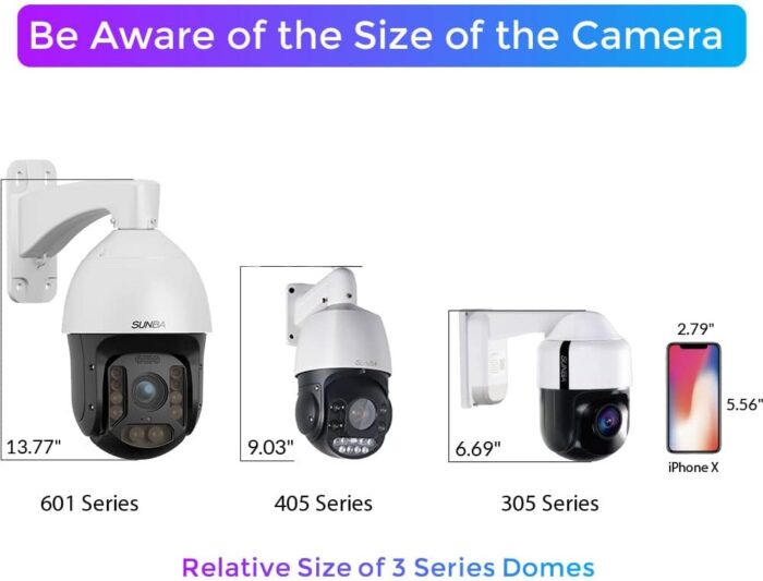 SUNBA 4K 8MP PTZ Camera Outdoor, IP PoE+ Security Dome, 20X Optical Zoom, Two Way Audio &Built-in TF Card Slot, 24x7 Automatic PTZ Tour, Night Vision up to 328ft (405-D20X 4K) - Image 5