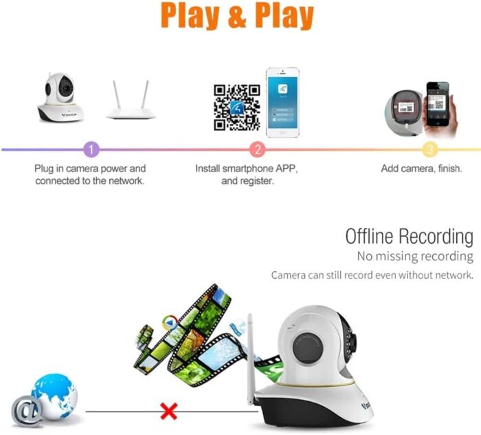 VSTARCAM Pet Camera with Laser, 3MP 2.4GHz WiFi Interactive Dog & Cat Laser Toy Camera with Night Vision, Motion Detection Alerts, APP Remote Control Indoor Security Camera for Pet Monitoring - Image 8