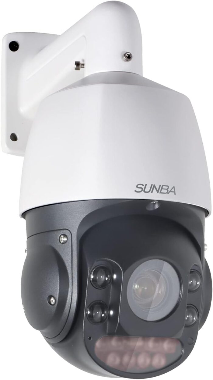 SUNBA 4K 8MP PTZ Camera Outdoor, IP PoE+ Security Dome, 20X Optical Zoom, Two Way Audio &Built-in TF Card Slot, 24x7 Automatic PTZ Tour, Night Vision up to 328ft (405-D20X 4K)
