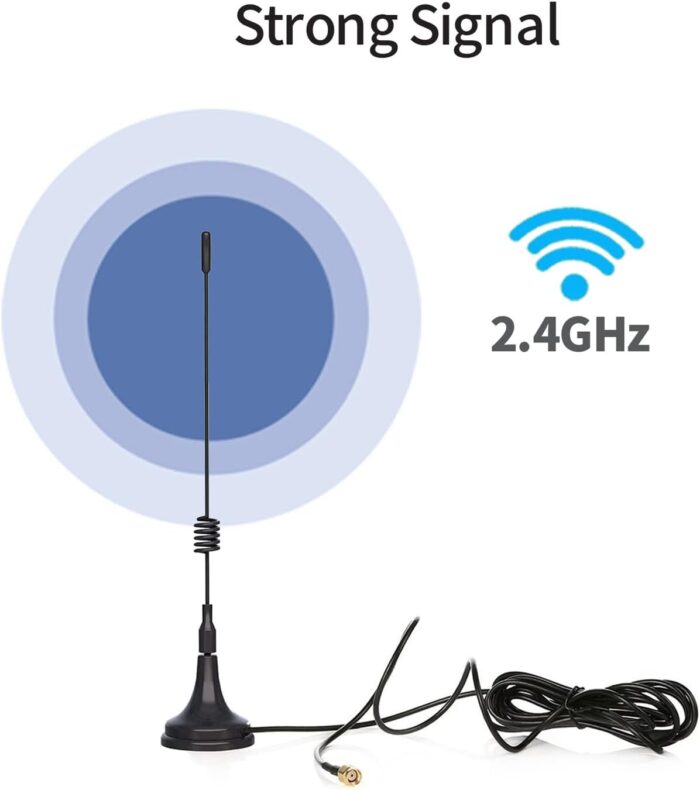Tonton 2 Pack 10ft 7dBi WiFi Antenna Extension Cable with Magnetic Base for IP Wireless Security Camera and CCTV Wireless Camera System - Image 2